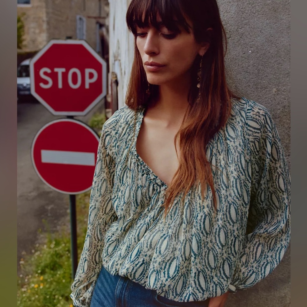 Zara Patterned Women's Top
